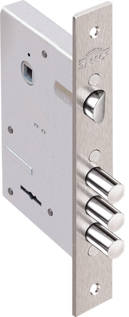 Замок Elbor (Эльбор) врезной сувальдный с защёлкой Кремень 1.04.27, 5 кл. /00452/ 