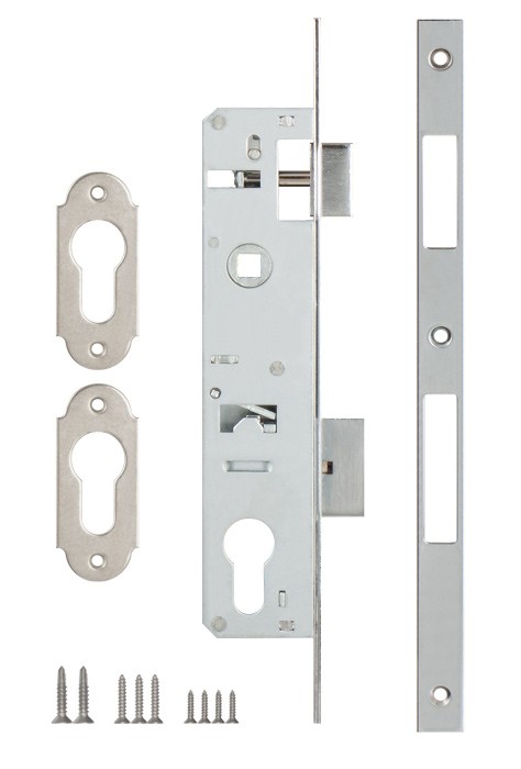 Корпус Kale kilit (Кале килит) узкопрофильного замка с защёлкой 153/P (25 mm) w/b (хром) Корпус Kale kilit (Кале килит) узкопрофильного замка с защёлкой 153/P (25 mm) w/b (хром)