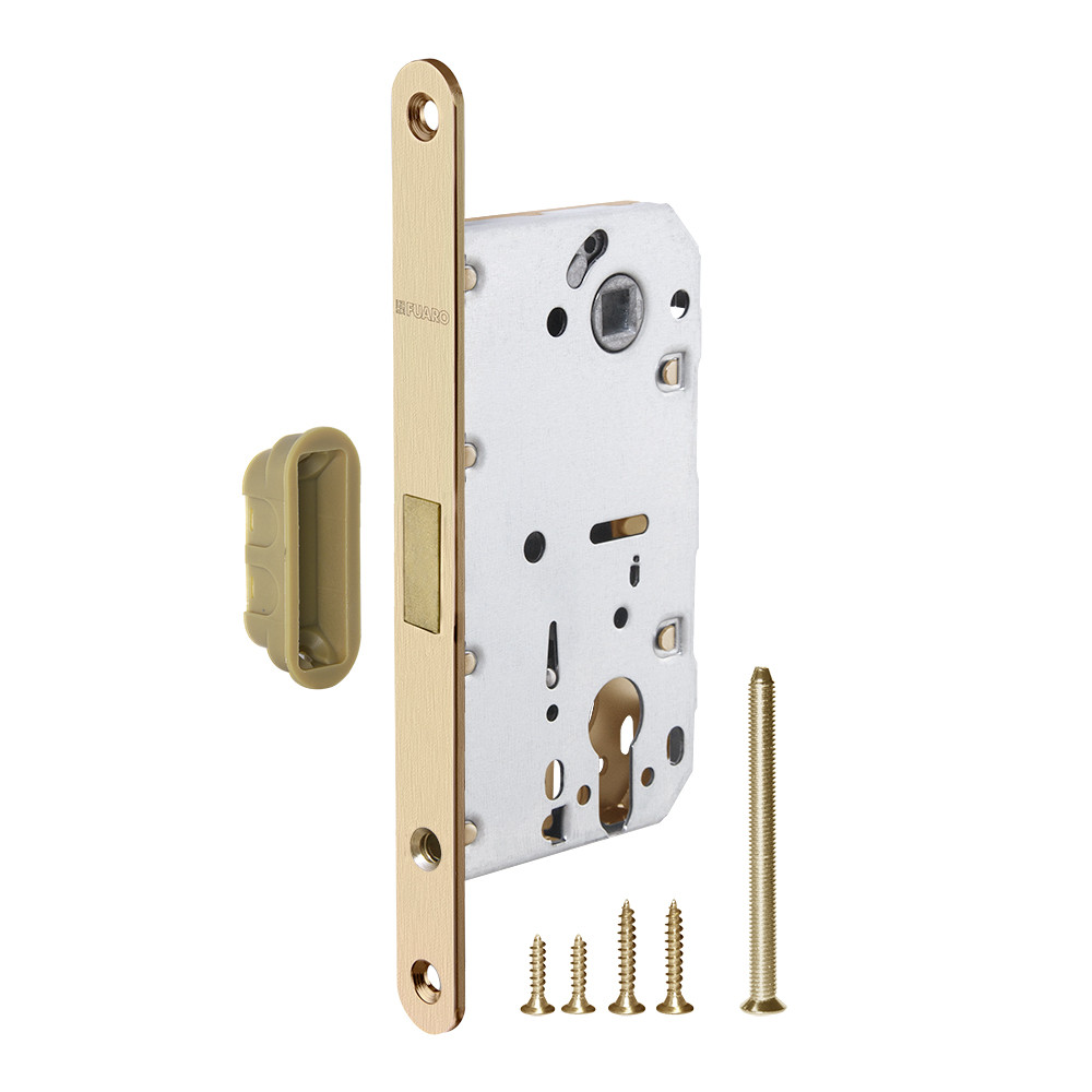Корпус Fuaro (Фуаро) врезного замка MAGNM85C-50 (M85C-50) SSG сатинированное золото 