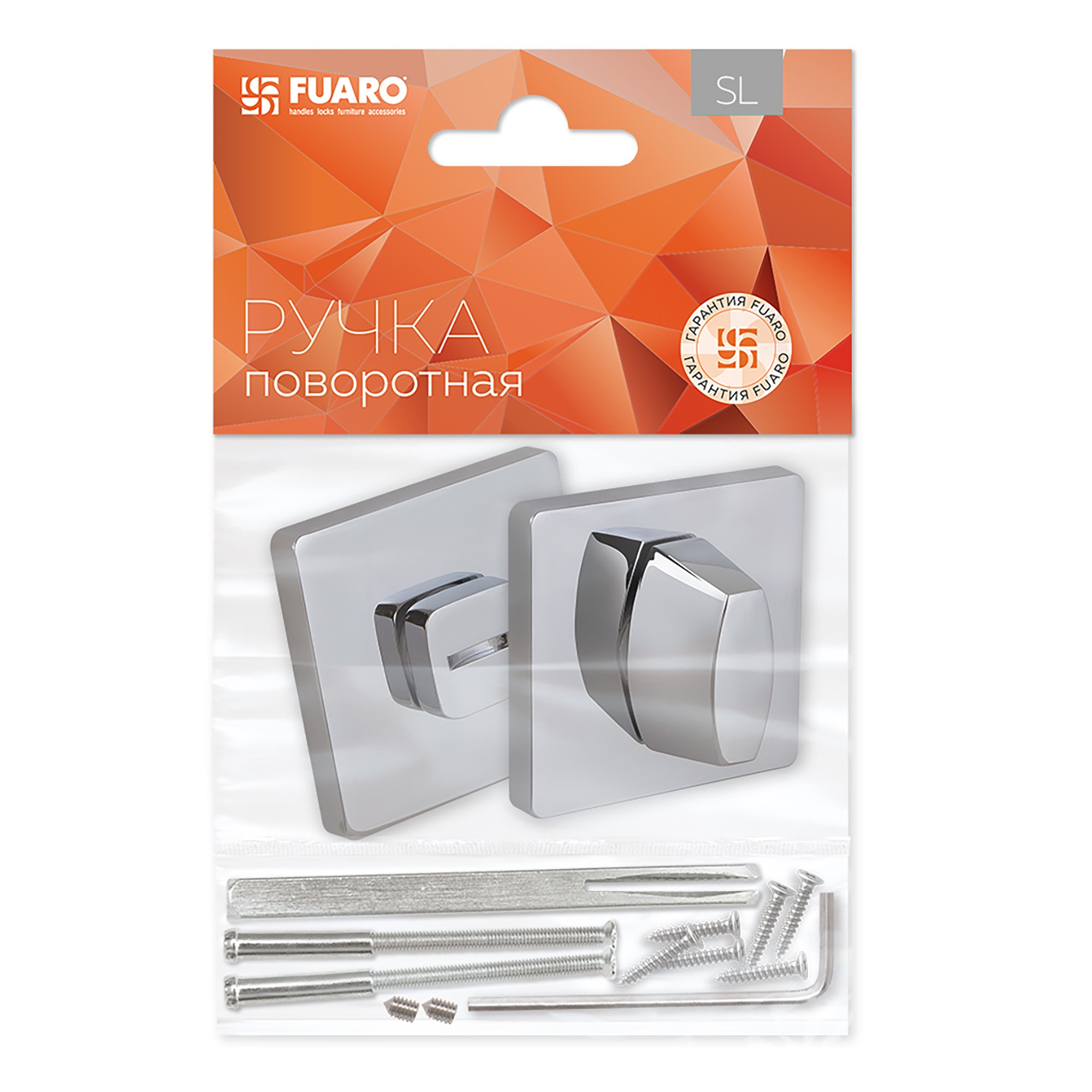 Ручка Fuaro (Фуаро) поворотная BK6.K.SL52 (BK6 SL) CP-8 хром 