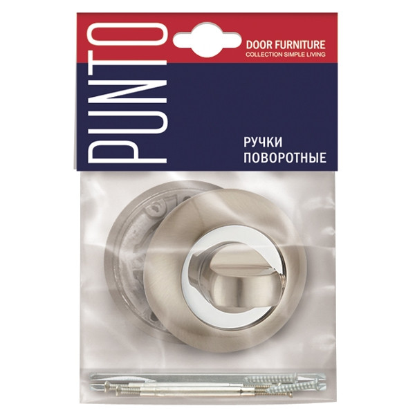 Ручка Punto (Пунто) поворотная BK6.R.TL54 (BK6 TL) SN/CP-3 матовый никель/хром 