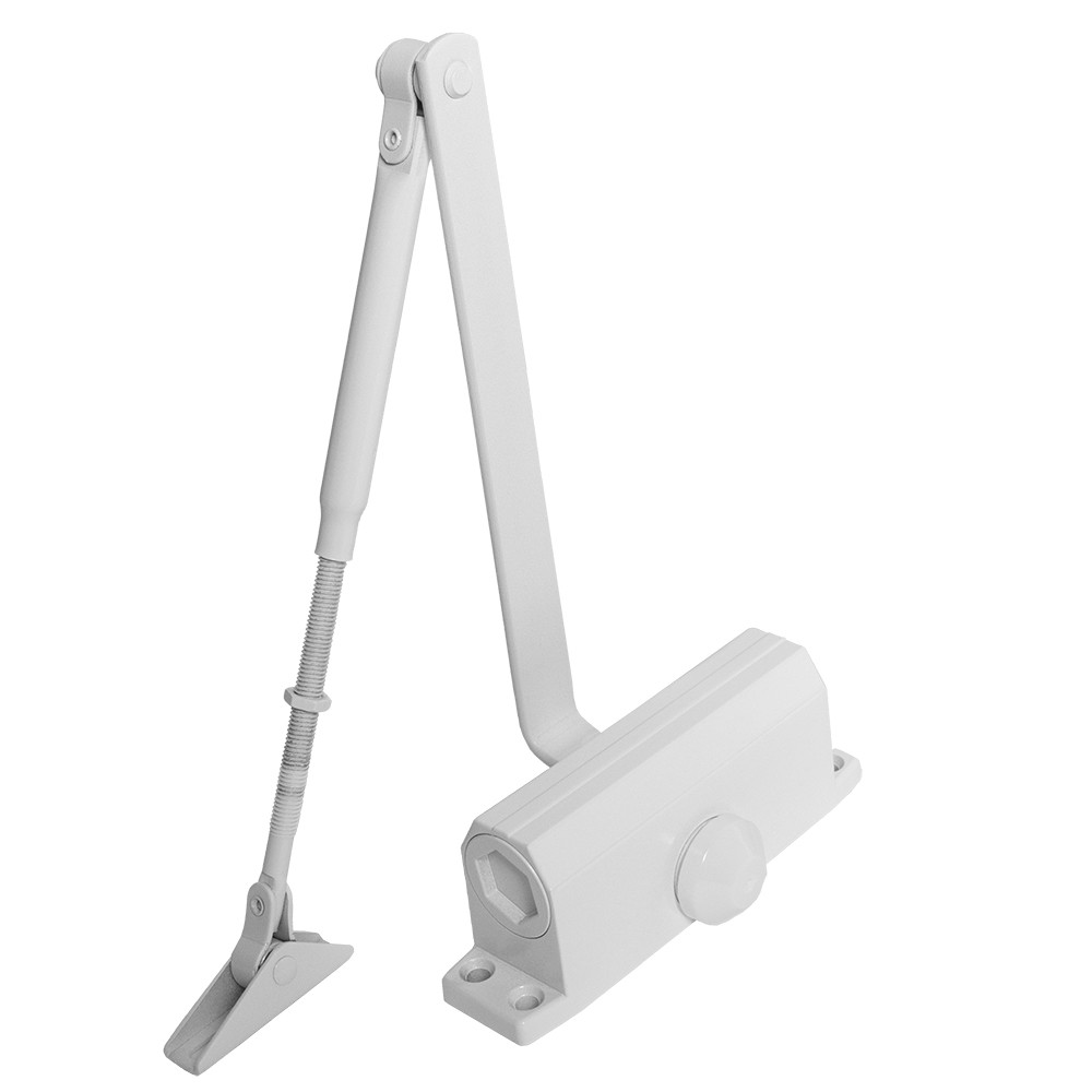 Доводчик Ajax (Аякс) дверной DCTR15-60 hold open WH белый 