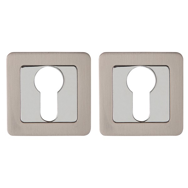 Накладка Punto (Пунто) под цилиндр ET.K.QR52 (ET QR) SN/CP-3 матовый никель/хром 