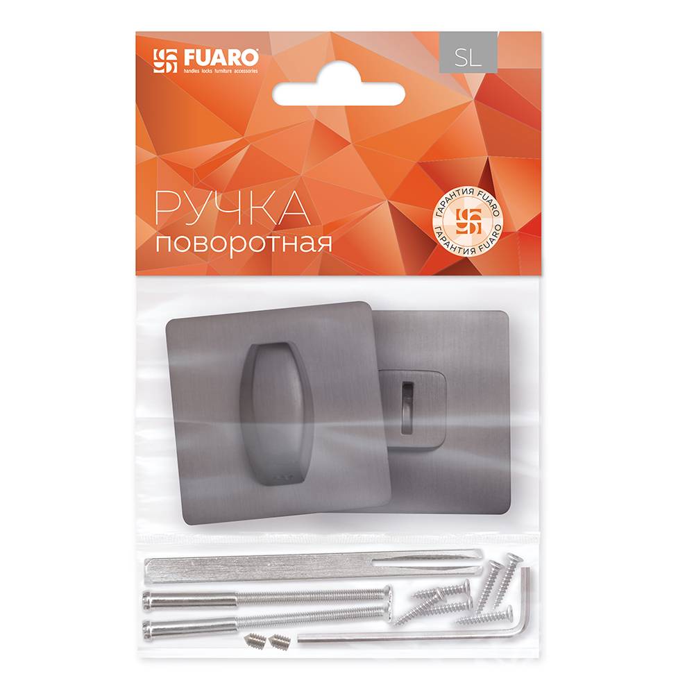 Ручка Fuaro (Фуаро) поворотная BK6.K.SL52 (BK6 SL) GR-23 графит 