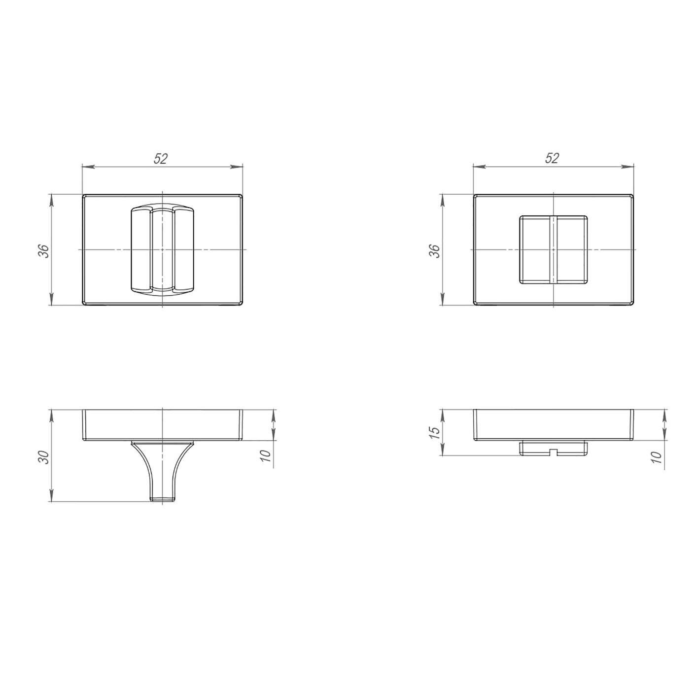 Ручка Punto (Пунто) поворотная BK6.K.QSL52 SN-3 матовый никель 