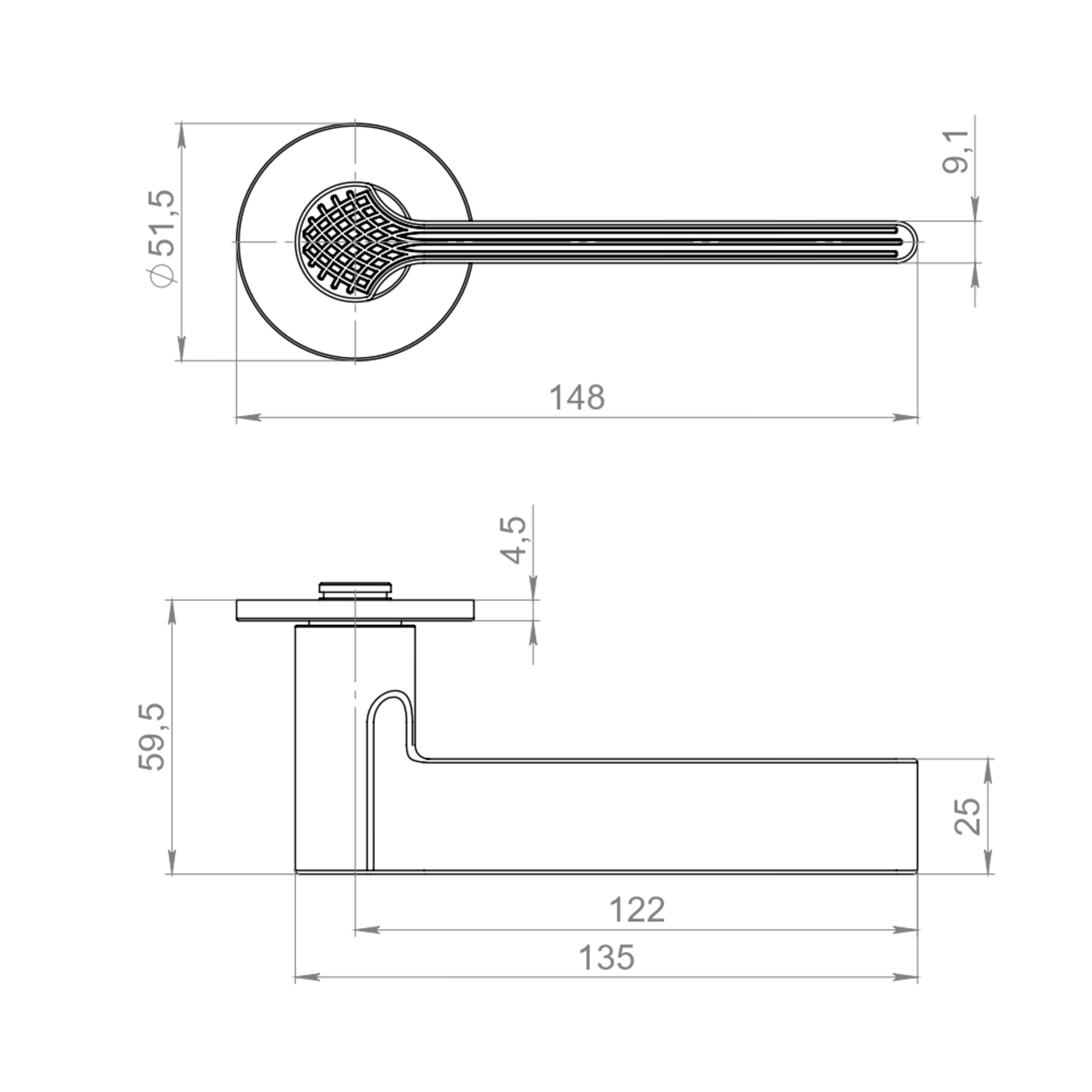 Ручка Armadillo (Армадилло) раздельная R.YM.HONEY MWSC-33 итальянский тисненый Ручка Armadillo (Армадилло) раздельная R.YM.HONEY MWSC-33 итальянский тисненый