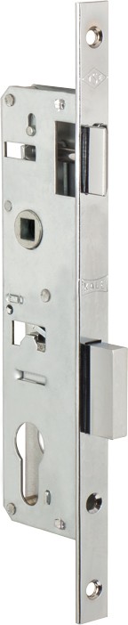 Корпус Kale kilit (Кале килит) узкопрофильного замка с защёлкой 153/P (30 mm) w/b (хром) 