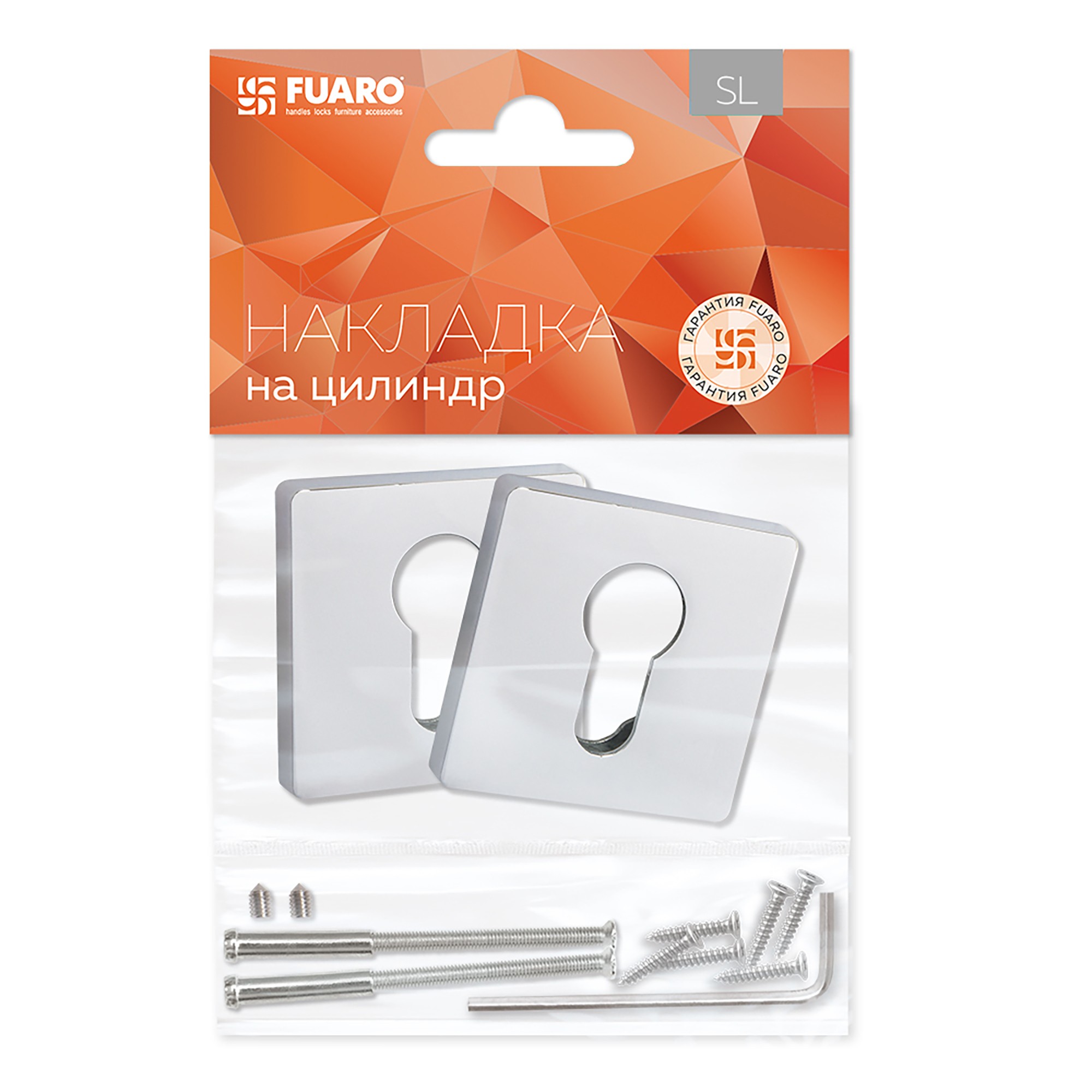 Накладка Fuaro (Фуаро) под цилиндр ET.K.SL52 (ET SL) CP-8 хром 