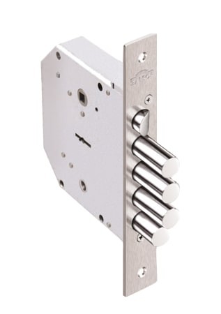 Замок Elbor (Эльбор) врезной сувальдный с задвижкой и защёлкой Гранит 1.06.41 (правый), 5 кл. /00446/ 