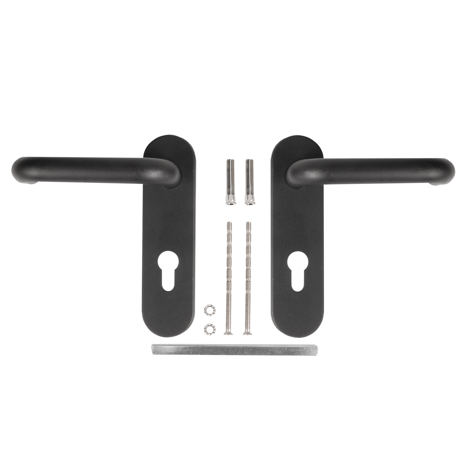 Ручка Fuaro (Фуаро) дверная FP.DH172.0433 NE (B2B) (8x120) с пружиной BL-24 черный Ручка Fuaro (Фуаро) дверная FP.DH172.0433 NE (B2B) (8x120) с пружиной BL-24 черный