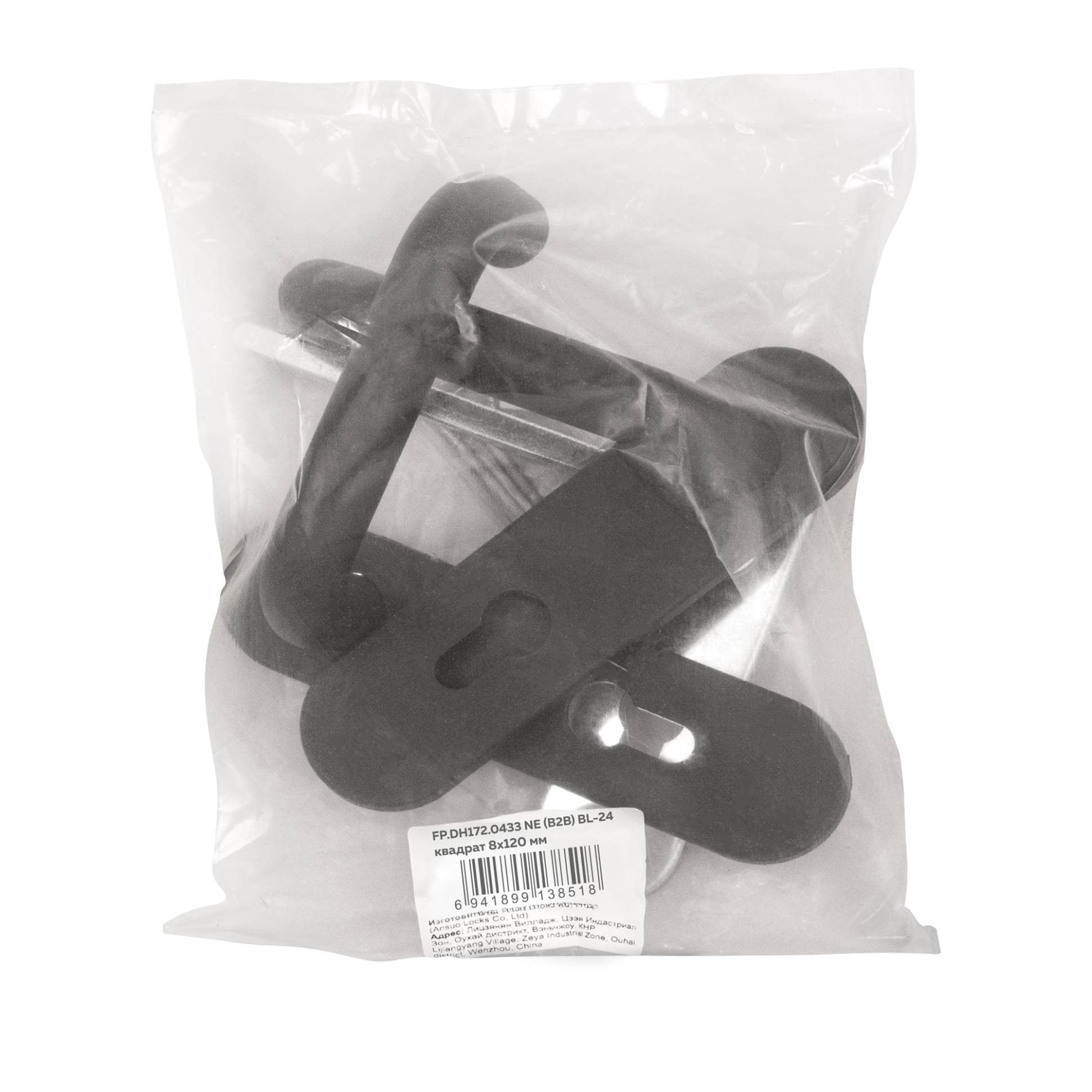 Ручка Fuaro (Фуаро) дверная FP.DH172.0433 NE (B2B) (8x120) с пружиной BL-24 черный 