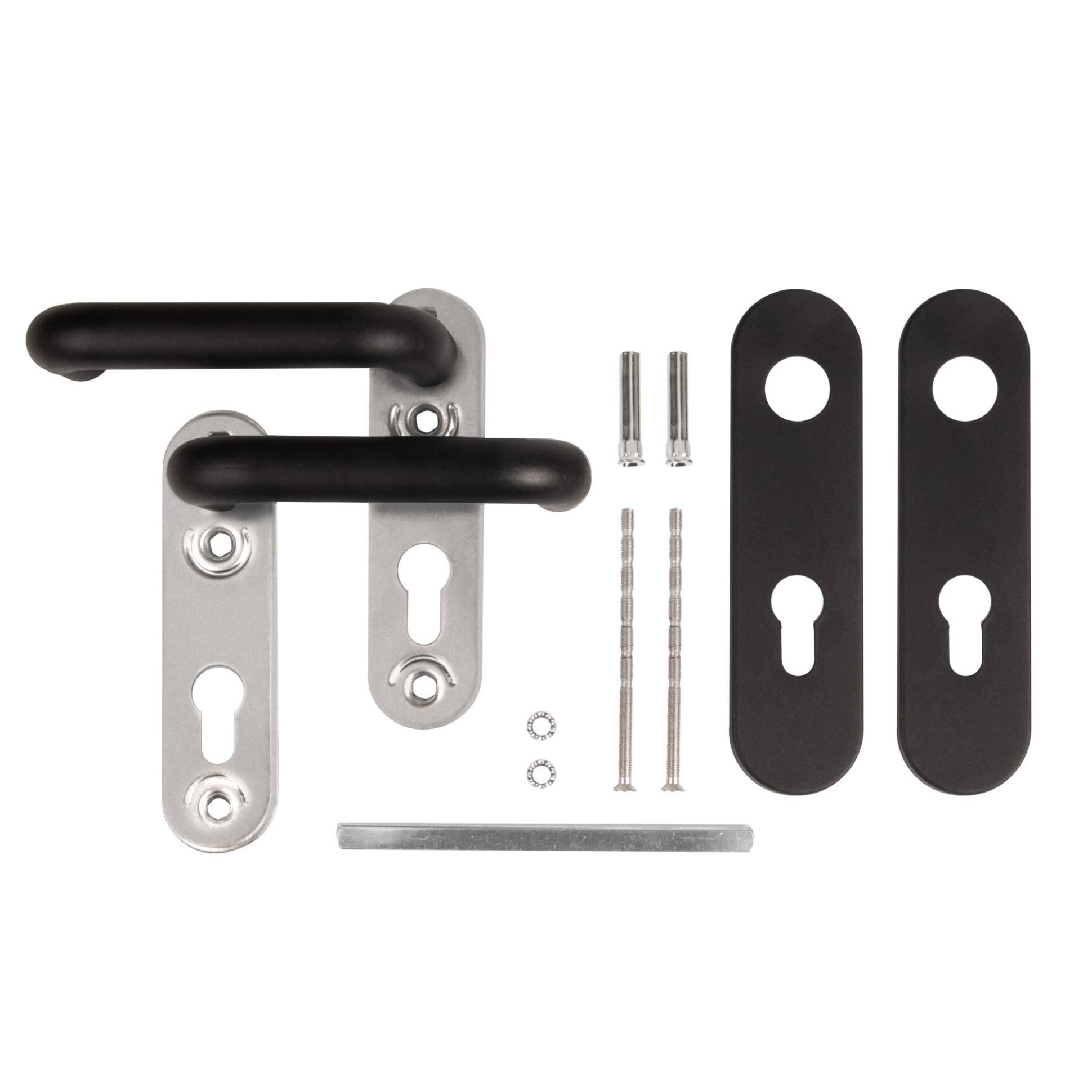 Ручка Fuaro (Фуаро) дверная FP.DH172.0433 NE (B2B) (8x120) с пружиной BL-24 черный 