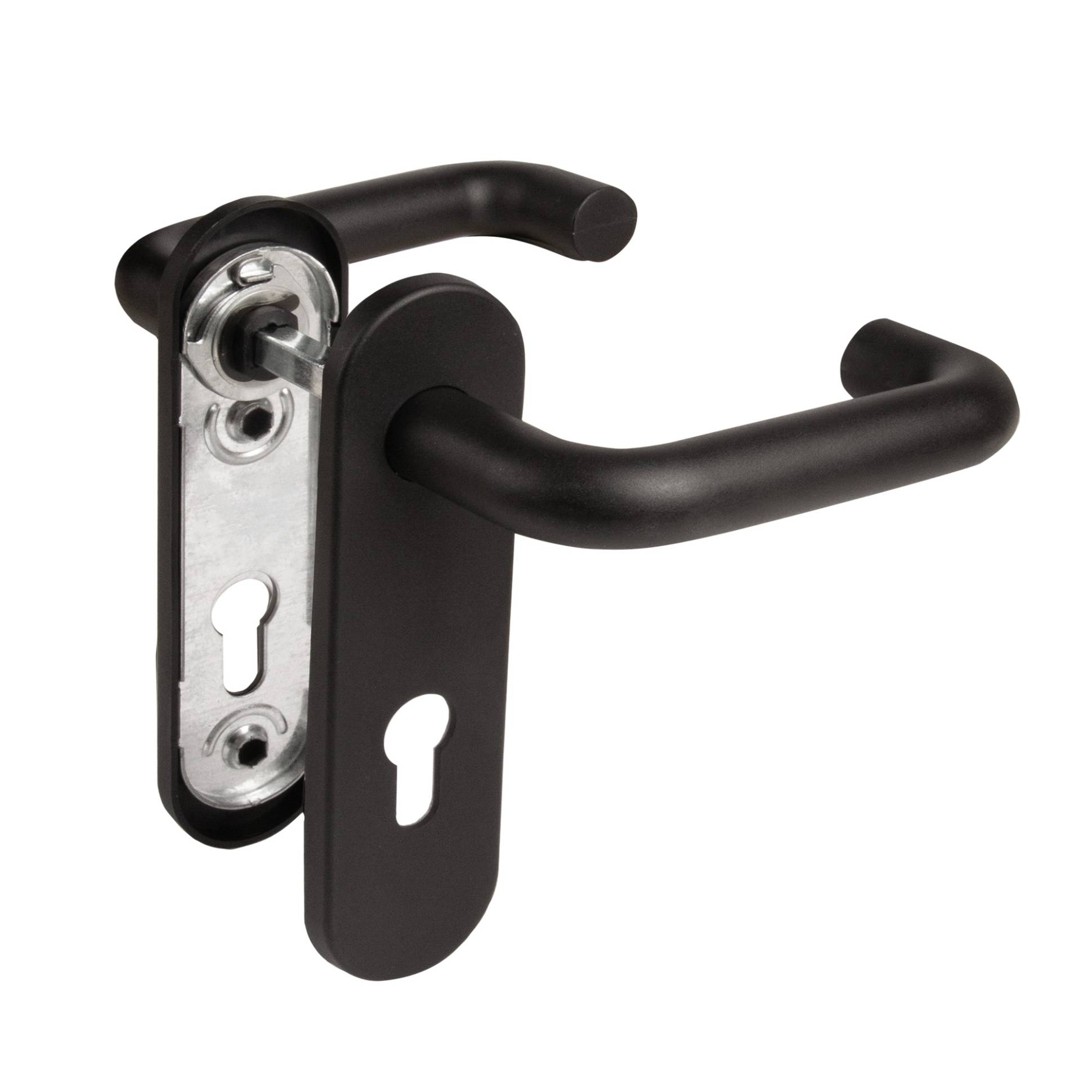 Ручка Fuaro (Фуаро) дверная FP.DH172.0433 NE (B2B) (8x120) с пружиной BL-24 черный 