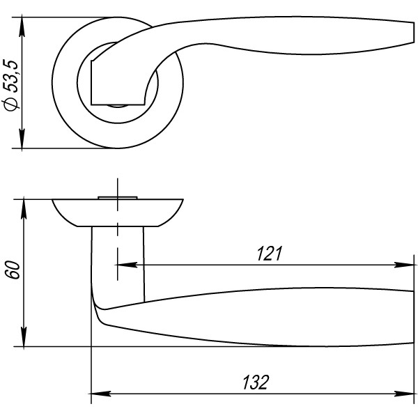 Ручка Punto (Пунто) раздельная R.TL54.BOSTON (BOSTON TL) CF-17 кофе Ручка Punto (Пунто) раздельная R.TL54.BOSTON (BOSTON TL) CF-17 кофе
