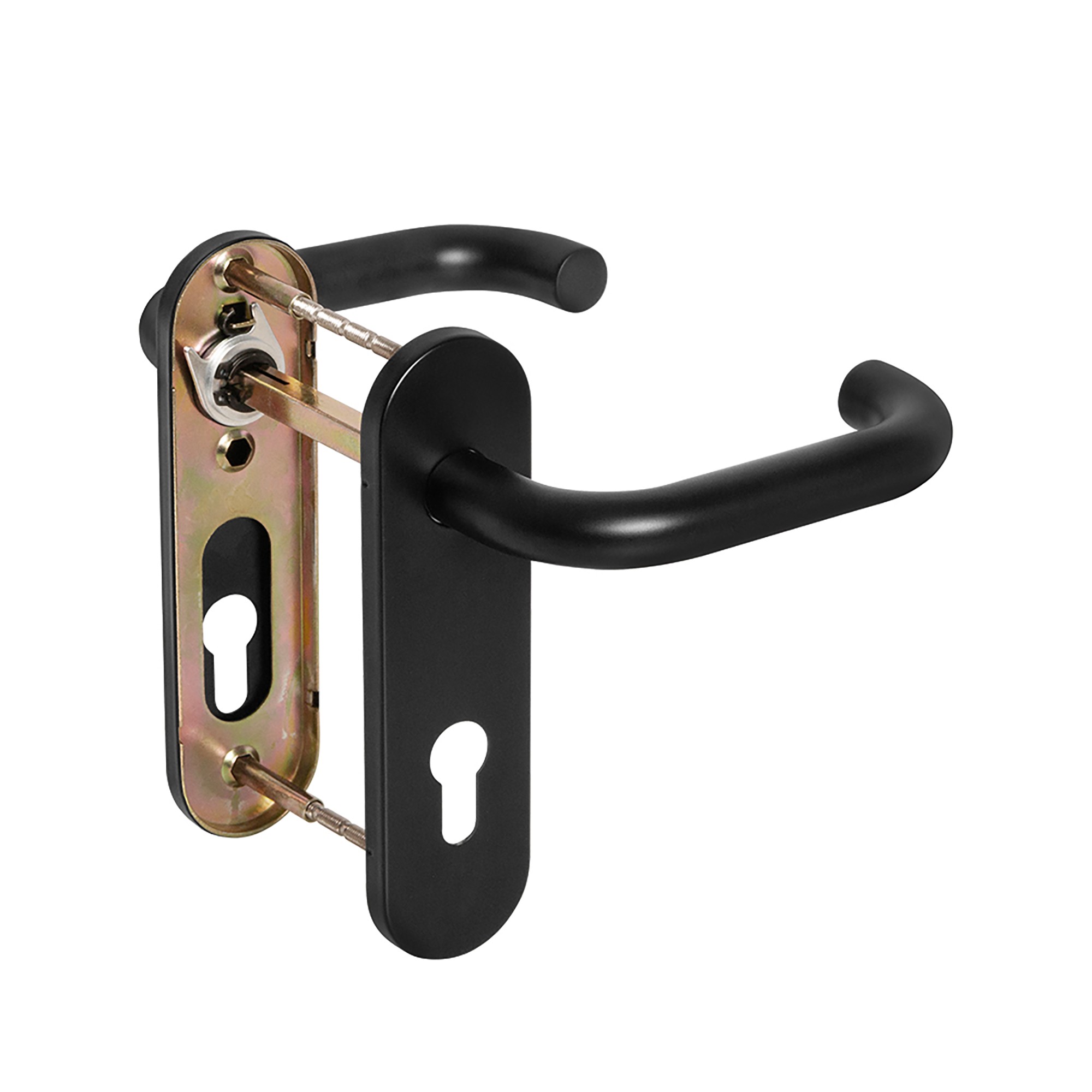 Ручка Fuaro (Фуаро) дверная FP.DH72.0433 SS 201 BLACK с пружиной, нержавейка 201, черный, квадрат 9x140 мм Ручка Fuaro (Фуаро) дверная FP.DH72.0433 SS 201 BLACK с пружиной, нержавейка 201, черный, квадрат 9x140 мм