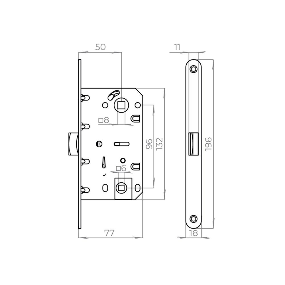 Защелка Ajax (Аякс) врезная PLASTLP96WC-50/BODY SN мат.никель (кратно 30 шт, нет ответной планки) Защелка Ajax (Аякс) врезная PLASTLP96WC-50/BODY SN мат.никель (кратно 30 шт, нет ответной планки)