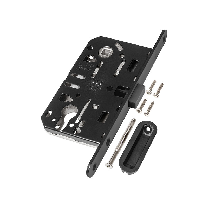 Корпус AGB (АГБ) замка магнит. под цил. MEDIANA POLARIS B06103.50.93.567 с отв. планк B02402.05 (черный) 