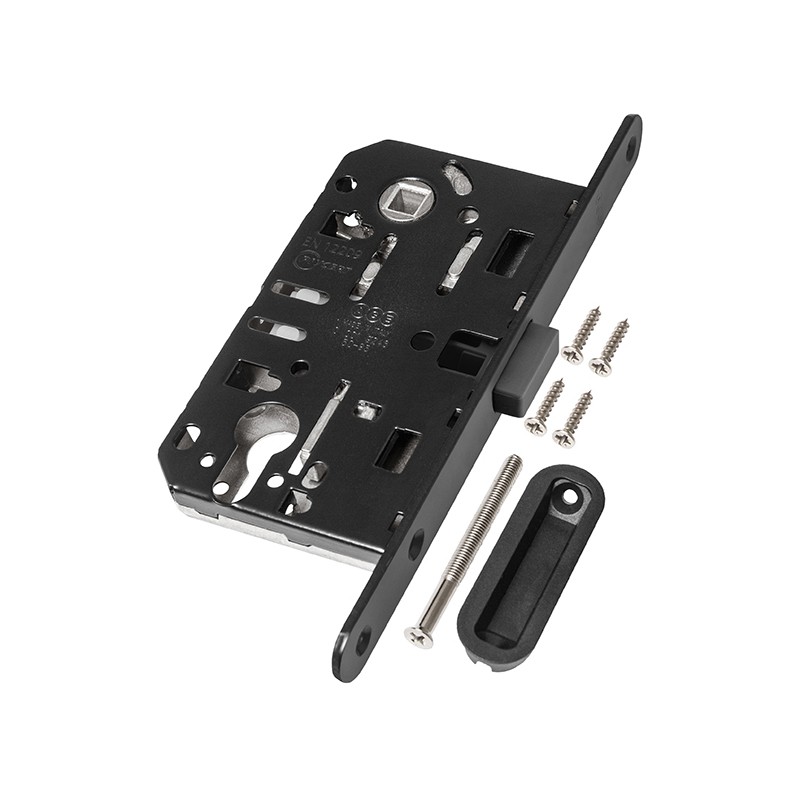 Корпус AGB (АГБ) замка магнит. под цил. MEDIANA POLARIS B06103.50.93.567 с отв. планк B02402.05 (черный) 