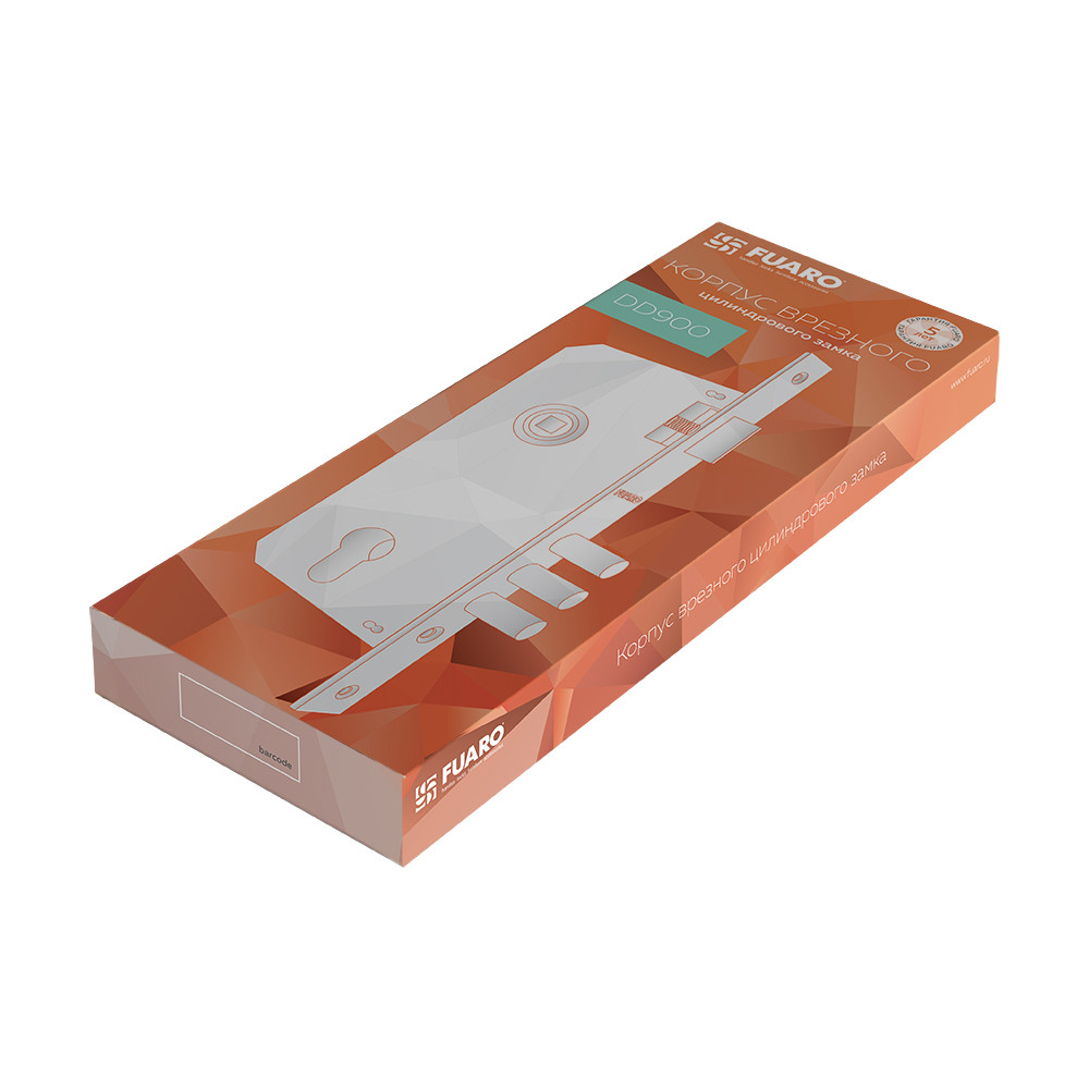 Корпус Fuaro (Фуаро) врезного замка с защёлкой DD900/C-45.85.3MR (900 3MR/CP W/B) CP хром 