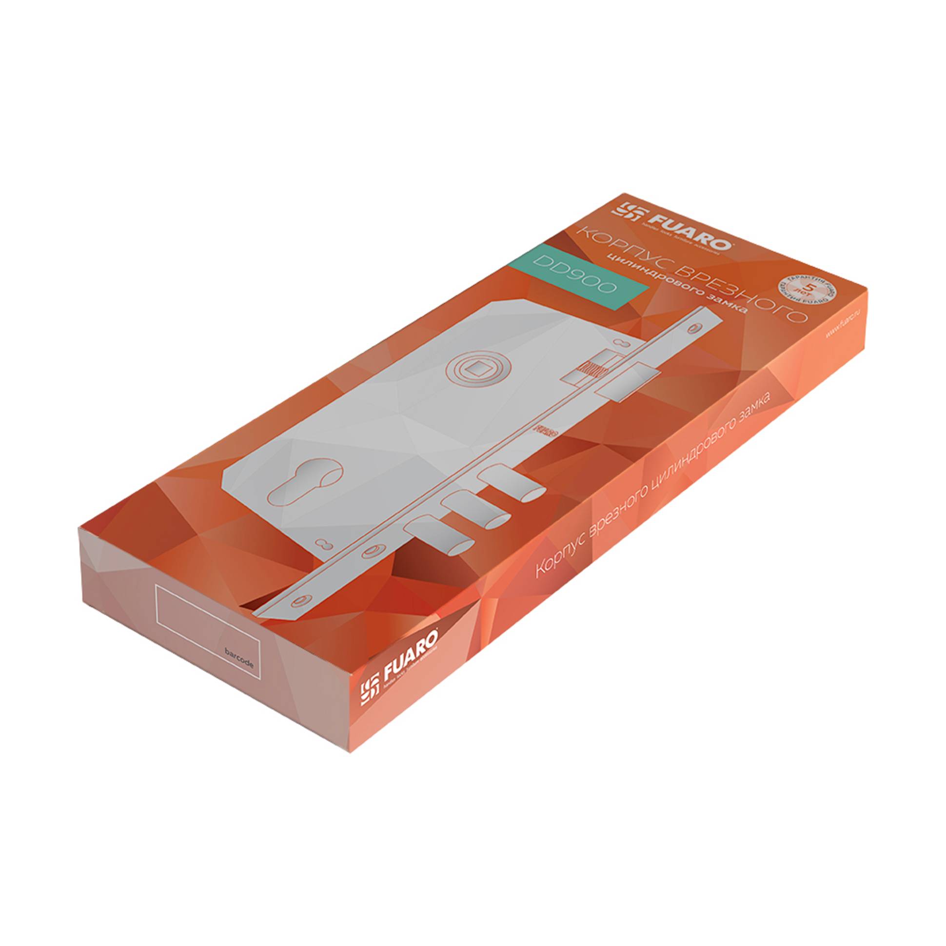 Корпус Fuaro (Фуаро) врезного замка с защёлкой DD900/C-45.85.3MR (900 3MR/CP W/B) CP хром 