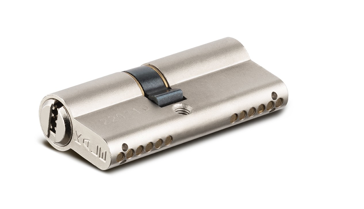 Цилиндровый Kale kilit (Кале килит) механизм 164 SN/80 (35+10+35) mm никель 5 кл. 