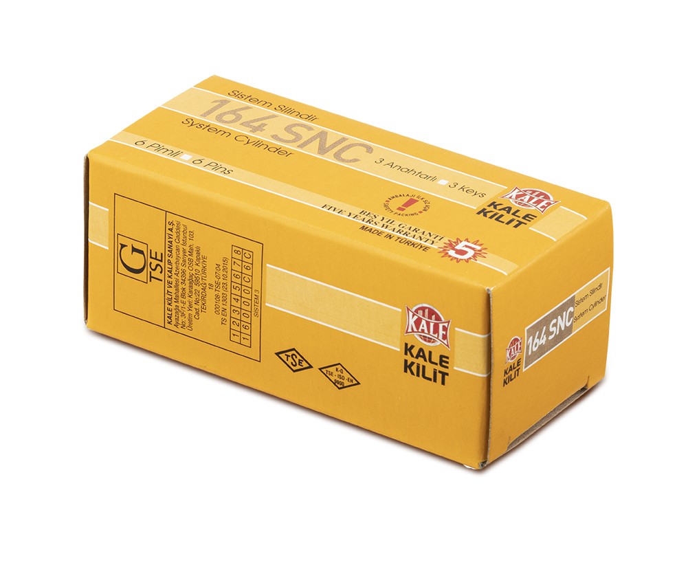Цилиндровый Kale kilit (Кале килит) механизм 164 SN/80 (35+10+35) mm никель 5 кл. 