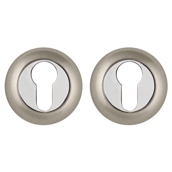 Накладка Punto (Пунто) под цилиндр ET.R.ZR54 (ET ZR) SN/CP-3 матовый никель/хром 