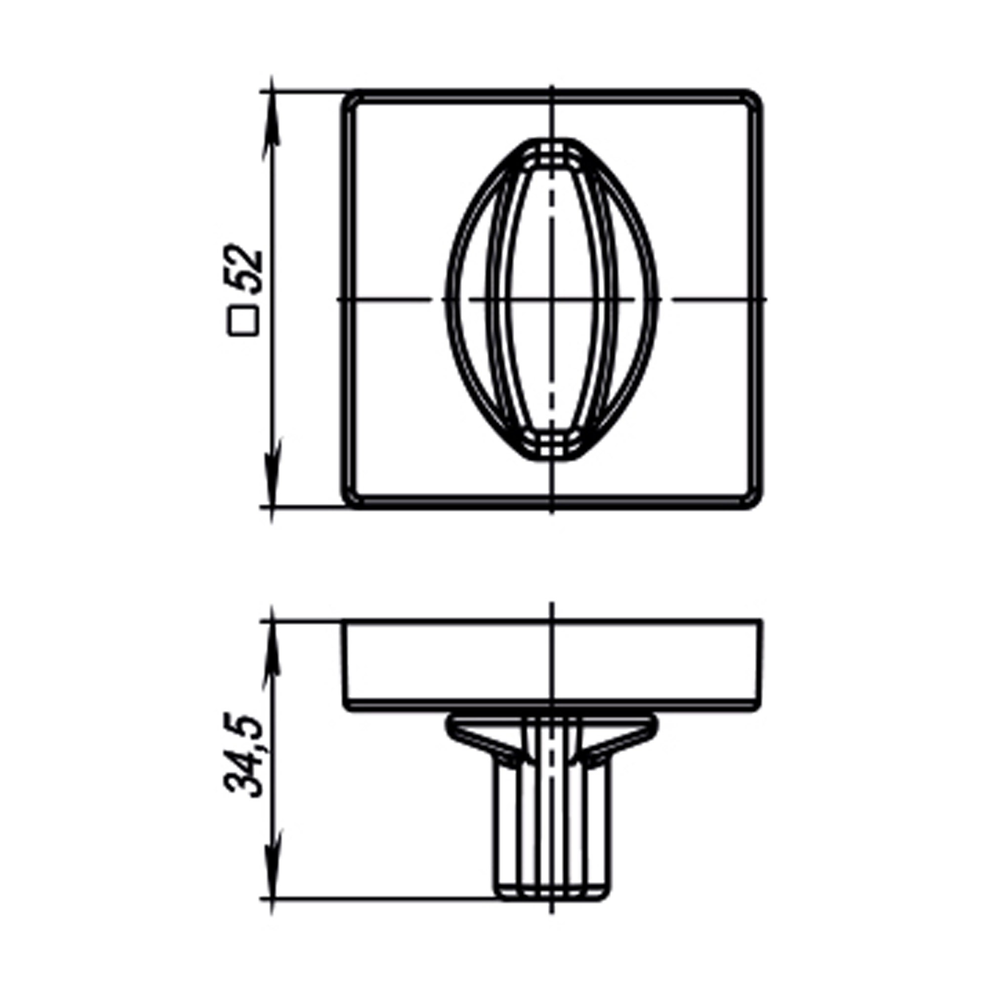 Ручка Armadillo (Армадилло) поворотная BK6.K.USQ52 FSG-39 флорентийское золото 