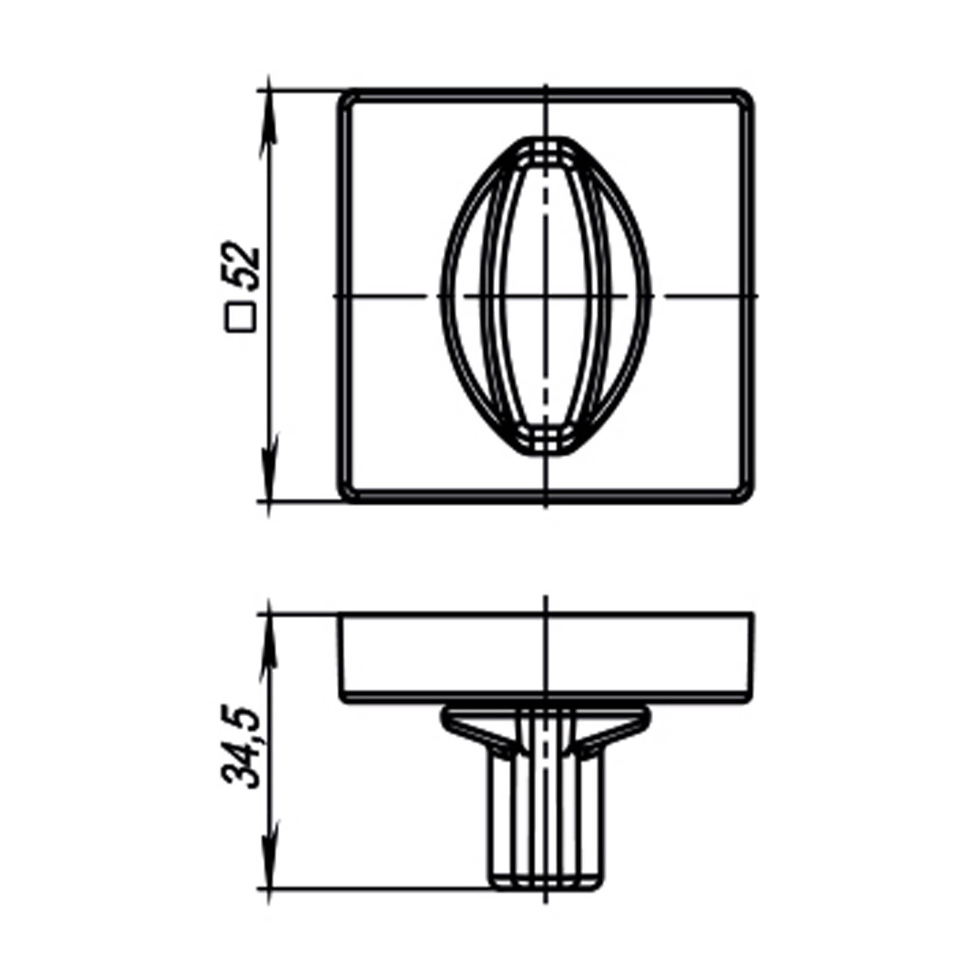 Ручка Armadillo (Армадилло) поворотная BK6.K.USQ52 FSG-39 флорентийское золото 