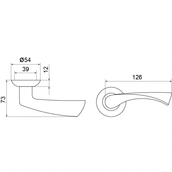 Ручка Punto (Пунто) раздельная R.TL54.CRONA (CRONA TL) SN/CP-3 матовый никель/хром Ручка Punto (Пунто) раздельная R.TL54.CRONA (CRONA TL) SN/CP-3 матовый никель/хром