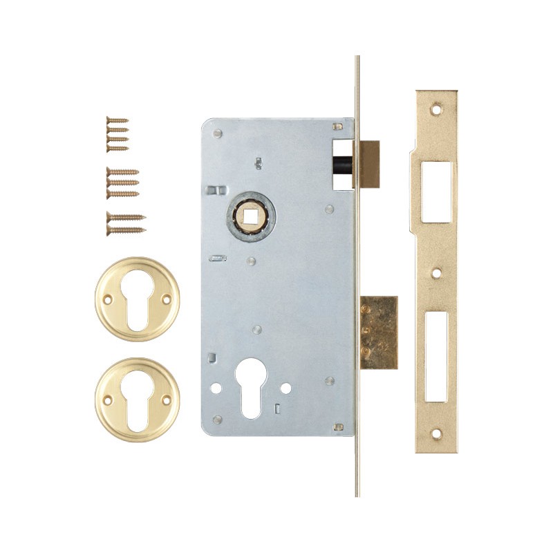 Корпус Kale kilit (Кале килит) врезного замка с защёлкой 152/R (60 mm) w/b (латунь) Корпус Kale kilit (Кале килит) врезного замка с защёлкой 152/R (60 mm) w/b (латунь)