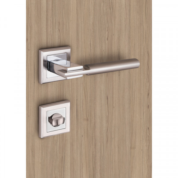 Ручка Punto (Пунто) раздельная K.QL52.CITY (CITY QL) SN/CP-3 матовый никель/хром Ручка Punto (Пунто) раздельная K.QL52.CITY (CITY QL) SN/CP-3 матовый никель/хром