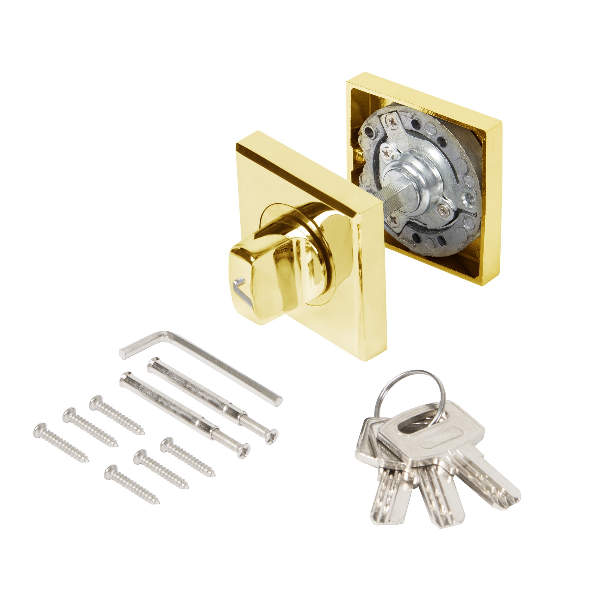 Ручка поворотная Ajax (Аякс) с фиксацией ключом BK6.FIX.JK GP-5 золото Ручка поворотная Ajax (Аякс) с фиксацией ключом BK6.FIX.JK GP-5 золото