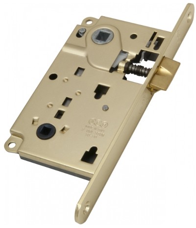 B01013.50.03 AGB (АГБ) Защелка врезная WC защёлка вверху (латунь) 