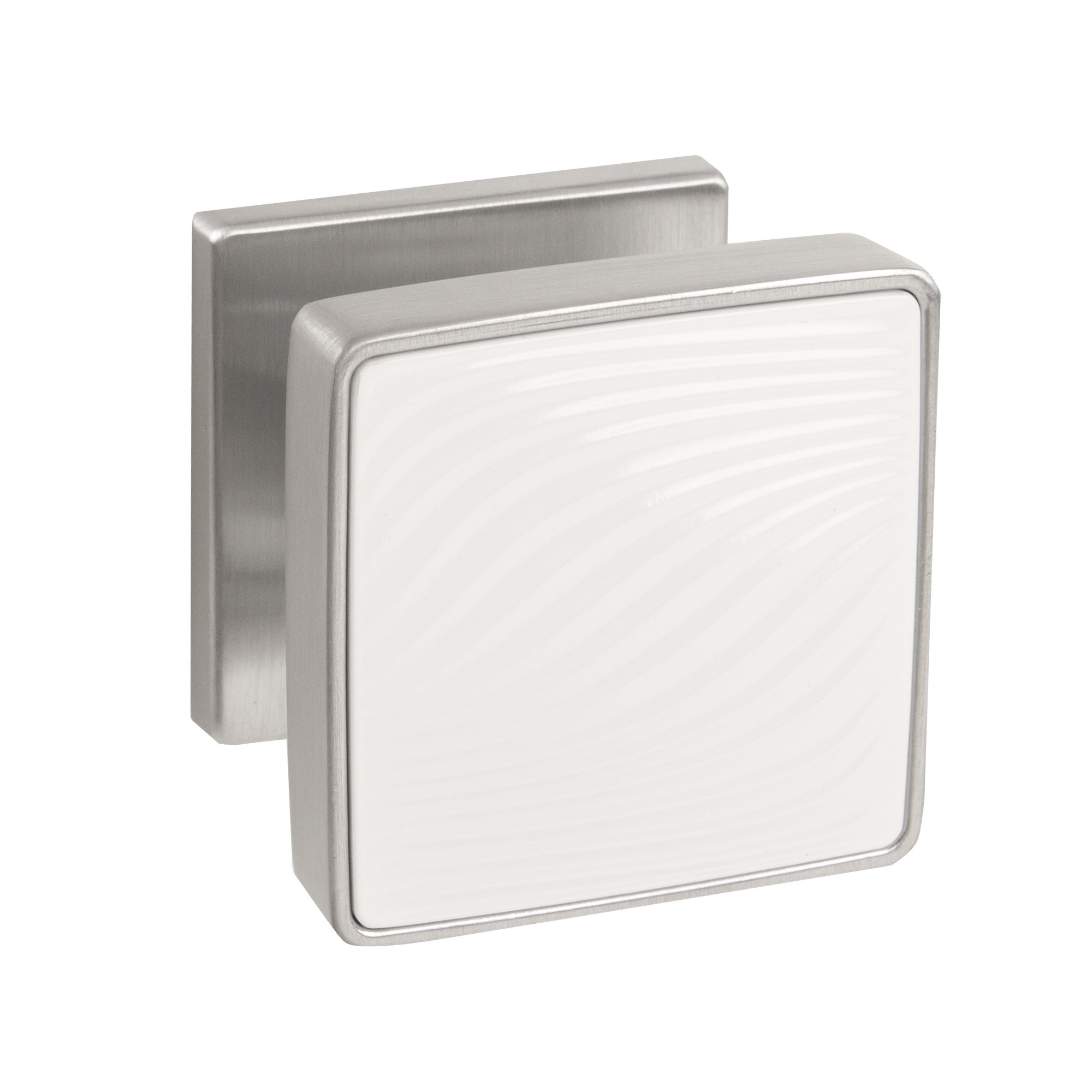 Ручка Punto (Пунто) раздельная K.EST.Q52.GIPNOZ SSC/WH-16 сатинированный хром/белый Ручка Punto (Пунто) раздельная K.EST.Q52.GIPNOZ SSC/WH-16 сатинированный хром/белый