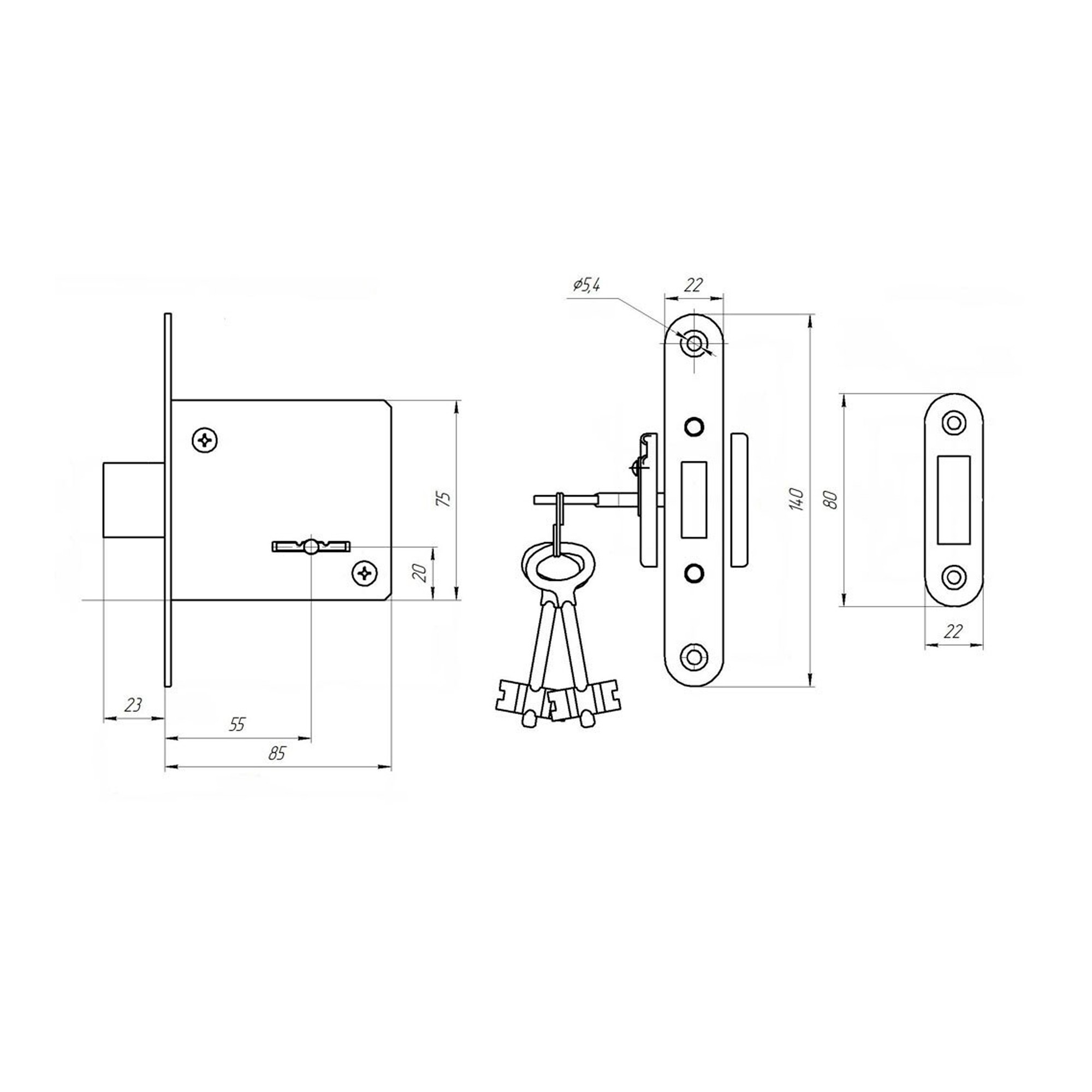 Замок Absolyute (Абсолют) врезной сувальдный ЗВ8-4А, 3 кл. Замок Absolyute (Абсолют) врезной сувальдный ЗВ8-4А, 3 кл.