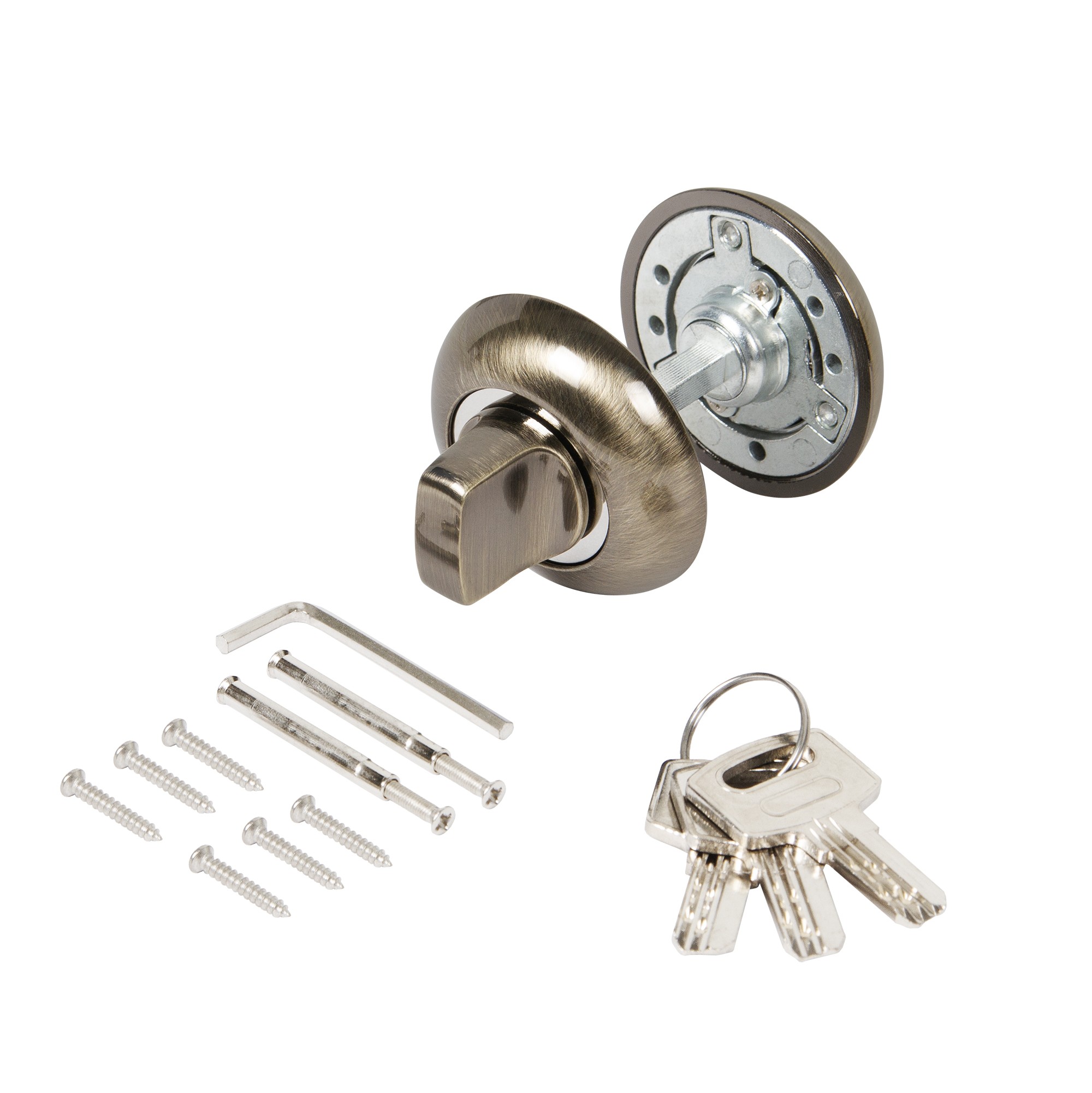 Ручка поворотная Ajax (Аякс) с фиксацией ключом BK6.FIX.JR AB-7 бронза Ручка поворотная Ajax (Аякс) с фиксацией ключом BK6.FIX.JR AB-7 бронза