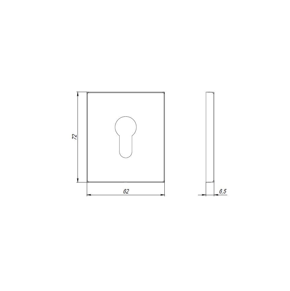 Накладка Armadillo (Армадилло) на цилиндр ESC.C.USS/K (ET Protector/USS) SN матовый никель 