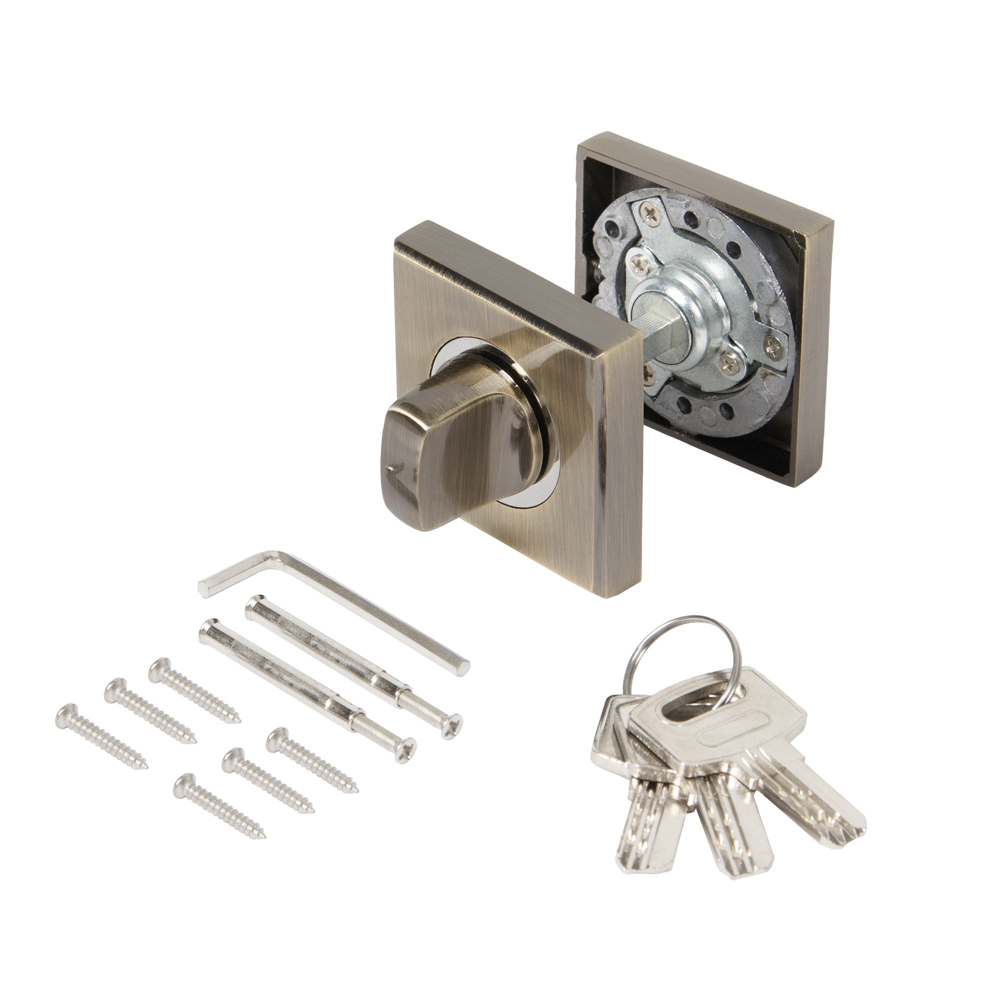 Ручка поворотная Ajax (Аякс) с фиксацией ключом BK6.FIX.JK AB-7 бронза Ручка поворотная Ajax (Аякс) с фиксацией ключом BK6.FIX.JK AB-7 бронза