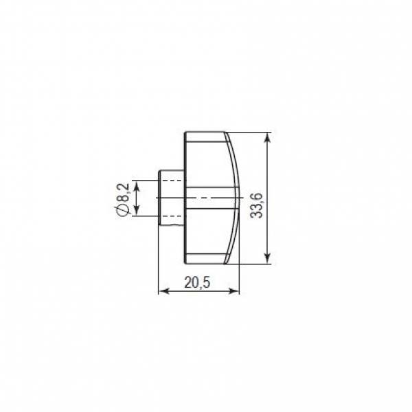Вертушка Punto (Пунто) на шток цилиндра T.Knob-Z (CB-Z) BL-24 черный 