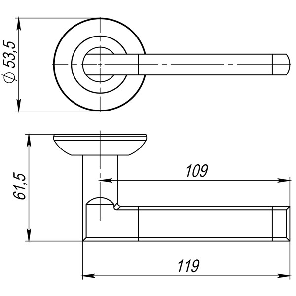 Ручка Ajax (Аякс) раздельная R.JR54.POLO (POLO JR) ABG-6 зелёная бронза 