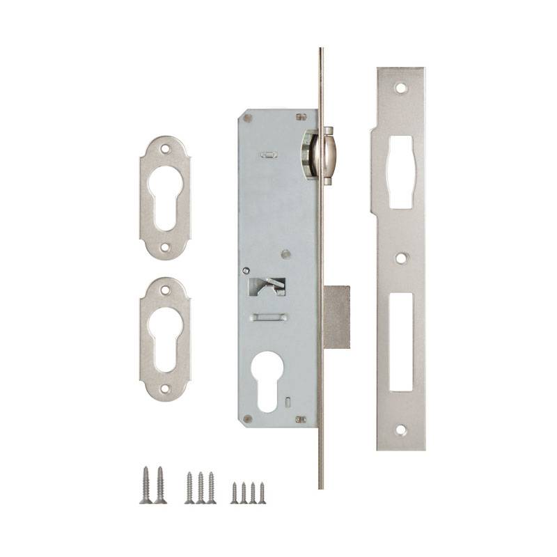 Корпус Kale kilit (Кале килит) узкопрофильного замка с роликовой защёлкой 155 (25 mm) w/b (никель) 