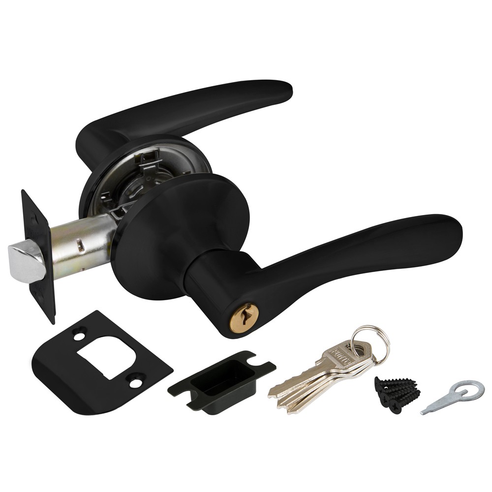 Ручка Punto (Пунто) защелка DK620 BL-ET (6020 BL-E) (кл./фик.) черный 