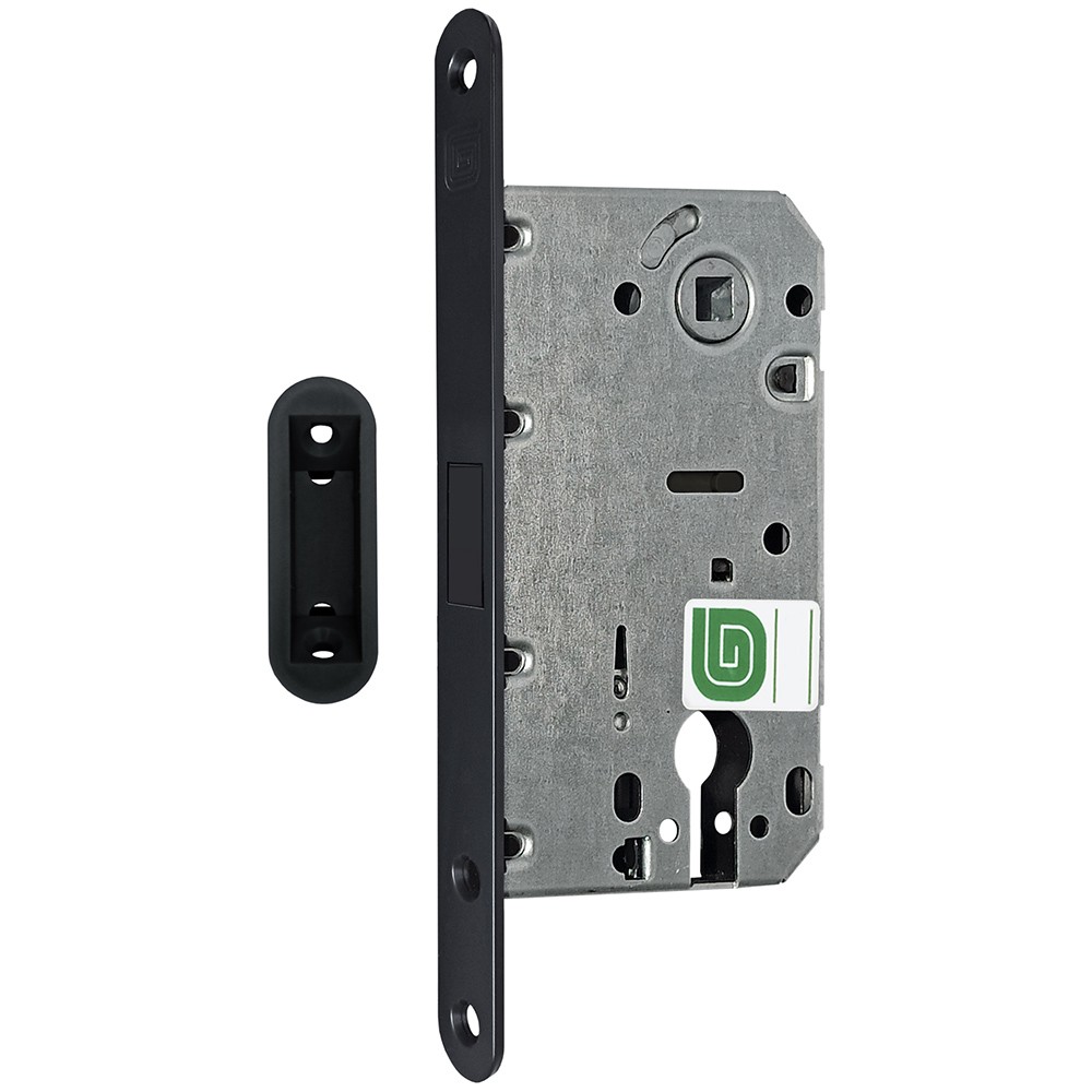 Замок Guardian (Гардиан) межкомнатный магнитный под цилиндр Soft 11М BL, черный матовый /128:5968/ 