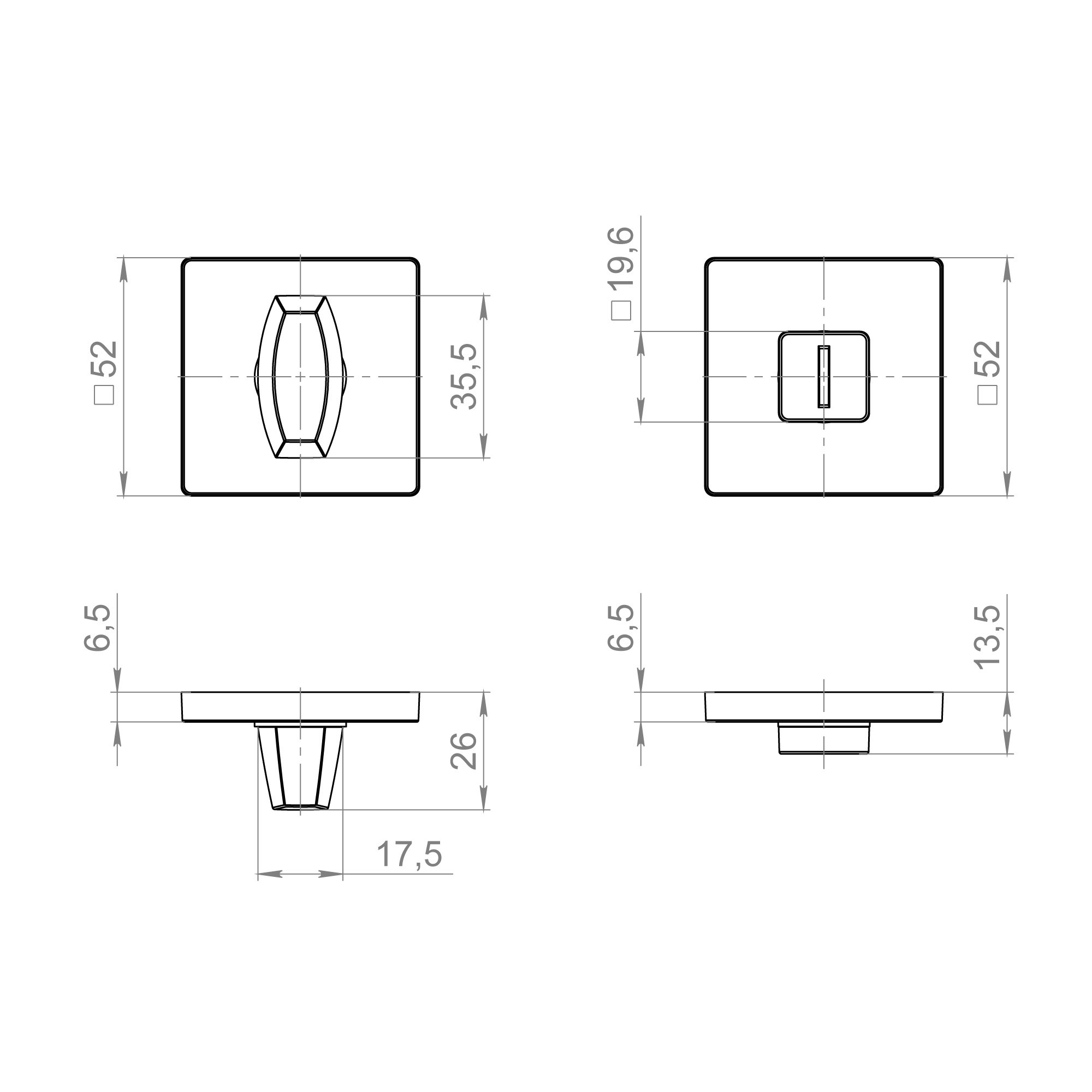 Ручка Fuaro (Фуаро) поворотная BK6.K.ZL52 BL-24 черный Ручка Fuaro (Фуаро) поворотная BK6.K.ZL52 BL-24 черный