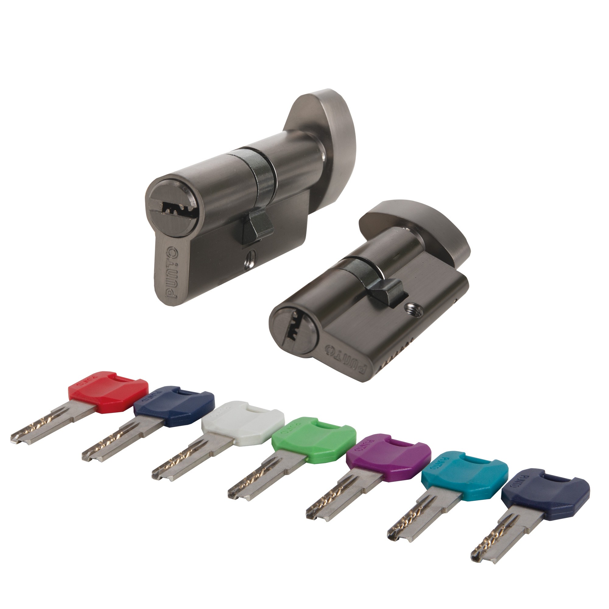 Цилиндровый Punto (Пунто) механизм MaxPro7002Knob70mm(30+10+30) GR графит 7key с вертушкой 