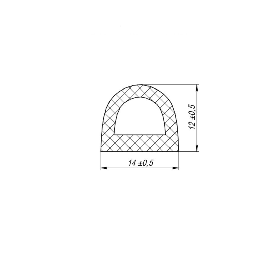 Уплотнитель Fuaro (Фуаро) самоклеящийся ADH/D-14x12mm, WHITE белый 120m 