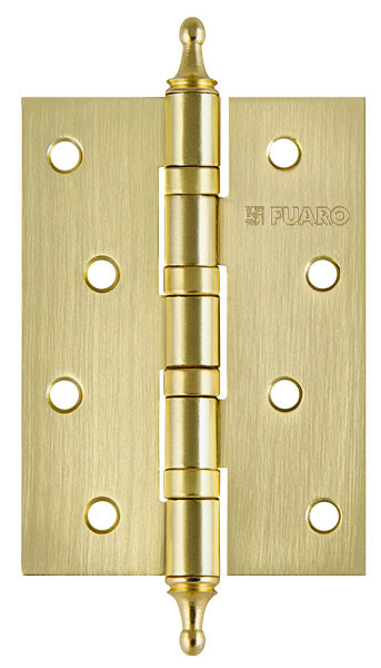 Петля Fuaro (Фуаро) универсальная IN4400UA-BL SB (4BB/A/BL 100x75x2,5) мат. золото БЛИСТЕР 