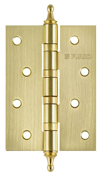 Петля Fuaro (Фуаро) универсальная IN4400UA-BL SB (4BB/A/BL 100x75x2,5) мат. золото БЛИСТЕР 