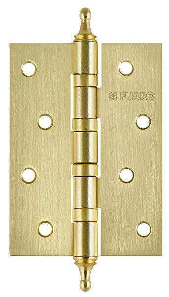 Петля Fuaro (Фуаро) универсальная IN4400UA-BL SB (4BB/A/BL 100x75x2,5) мат. золото БЛИСТЕР 